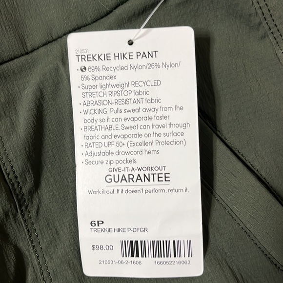 Athleta Trekkie Hike Pant- size 6p - Picture 3 of 3